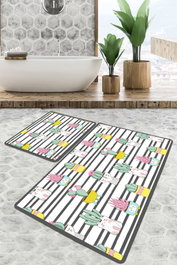 Mijölnir Catinus Cactus Djt Juego de alfombrillas de baño Multicolor
